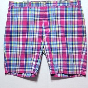 Men's Big And Tall Plaid Polo Ralph Lauren Shorts - Multicolor SIZE 46B. #725‎